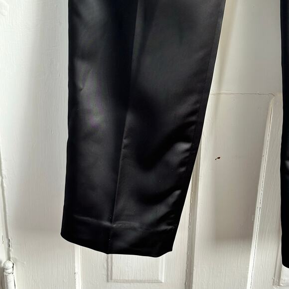 J Crew Collection Kate Straight Leg Pants in Structured Satin Black NWT - Picture 5 of 10